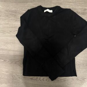 Zara Men's Black Crewneck Sweater